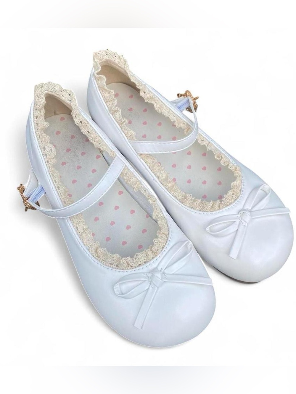 Coquette White Ballet Flats